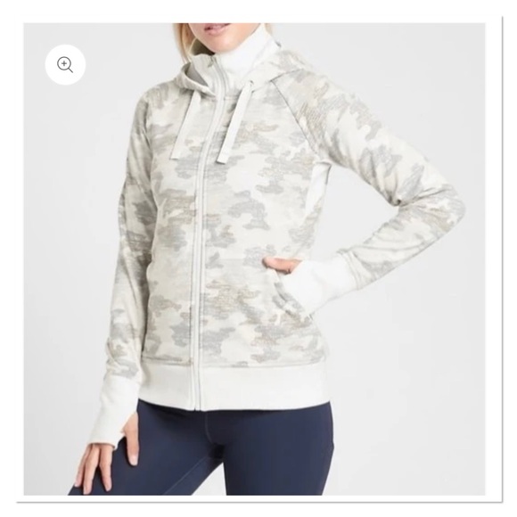 ATHLETA "Triumph" Grey Camo Zip Hoodie/Jacket - Picture 1 of 16